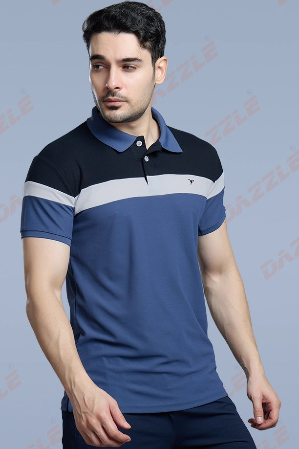 CRAZY MATTY TRENDY T-SHIRT - BLUEGREY