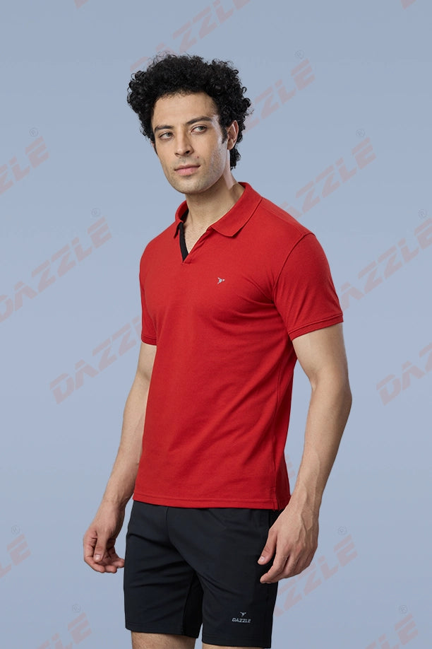 MATTY SLIM FIT T- SHIRT - BRICK RED