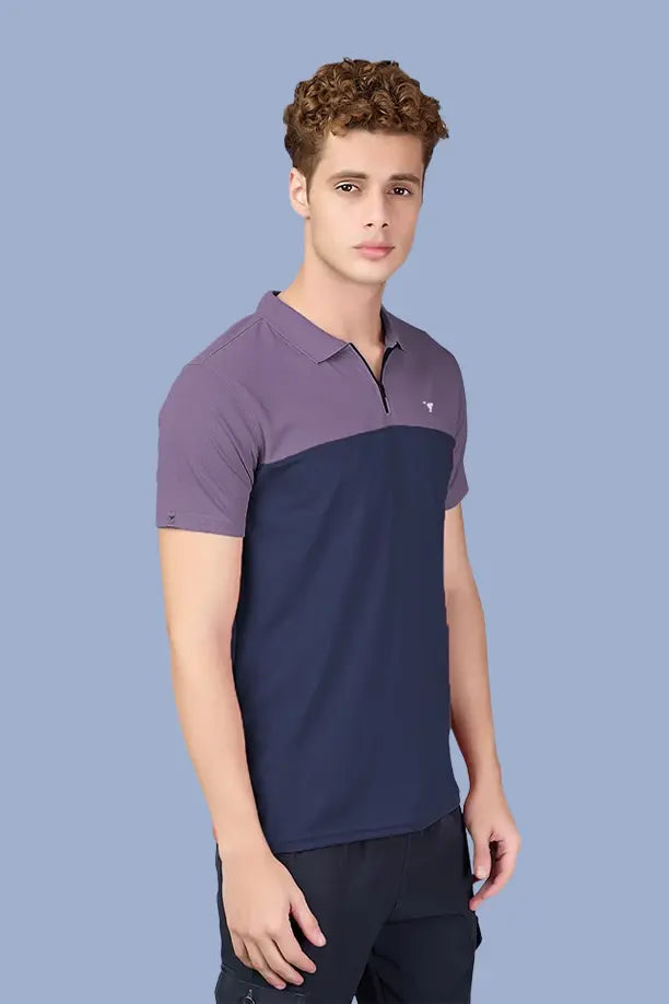 SPRING T SHIRT - PURPLE NAVYBLUE