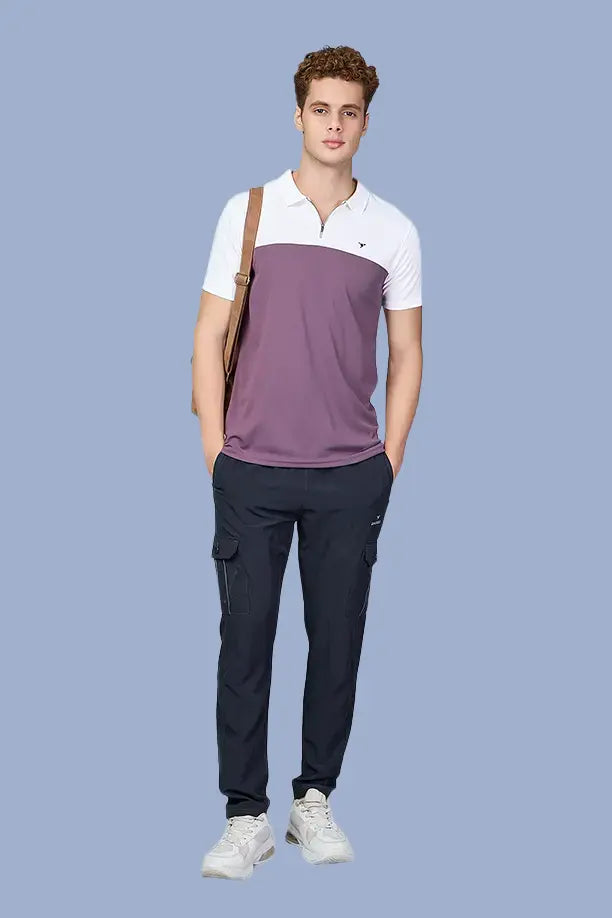 SPRING T SHIRT - WHITE PURPLE