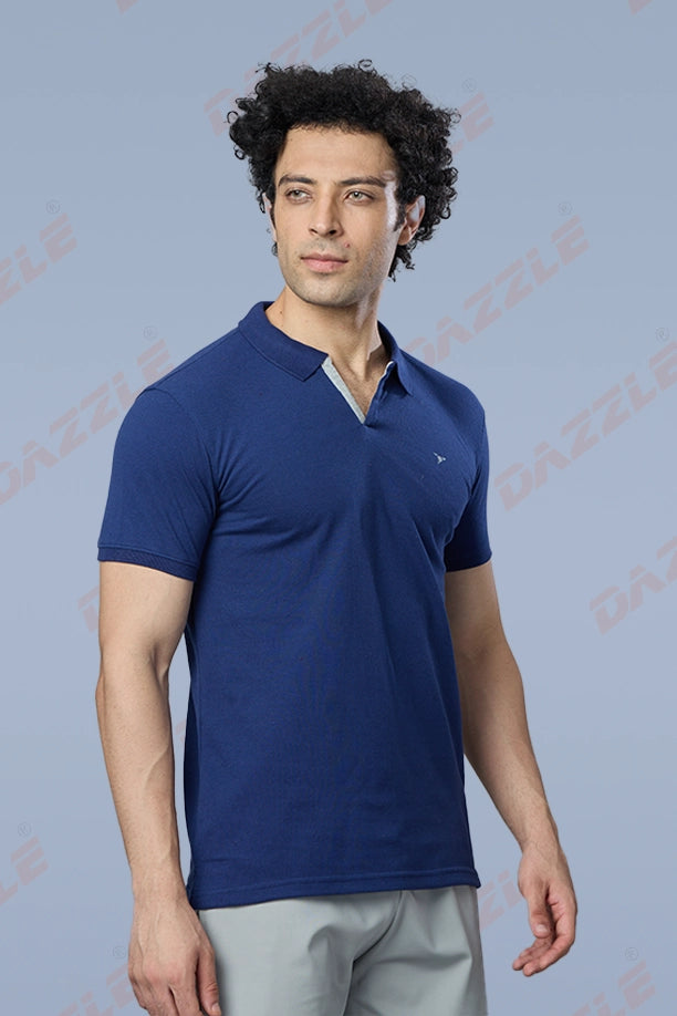 MATTY SLIM FIT T- SHIRT - INDIGO BLUE
