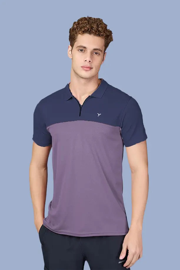 SPRING T SHIRT - NAVYBLUE PURPLE