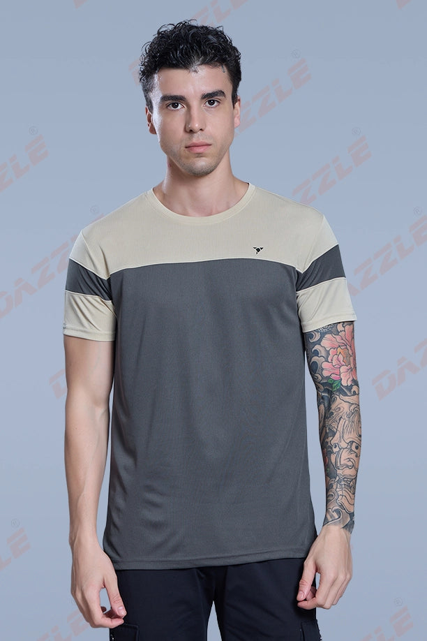 PRIDE ROUND NECK T-SHIRT - CREAM DARKGREY