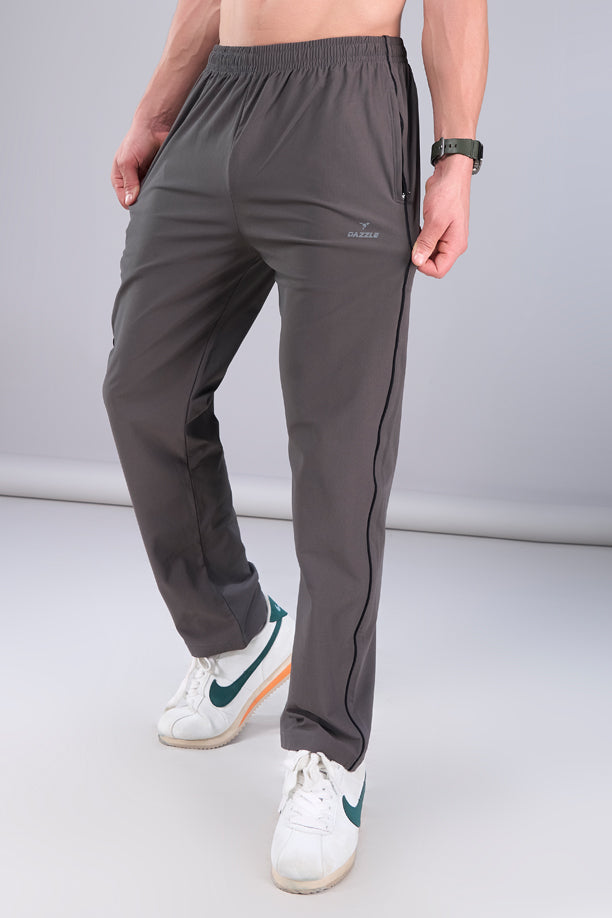 Men Regular Fit Cotton Stretch Track Pants with Pockets