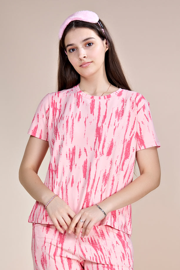 Women Printed Comfort Fit Co-ord Night Suit with QUADREX