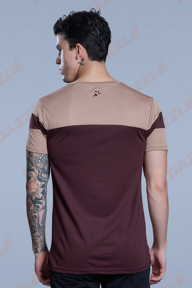 PRIDE ROUND NECK T-SHIRT - ROSE GOLD MAROON