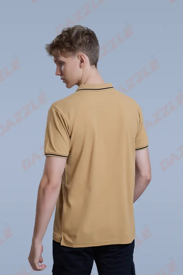 SLEEK T SHIRT- LIGHT BROWN