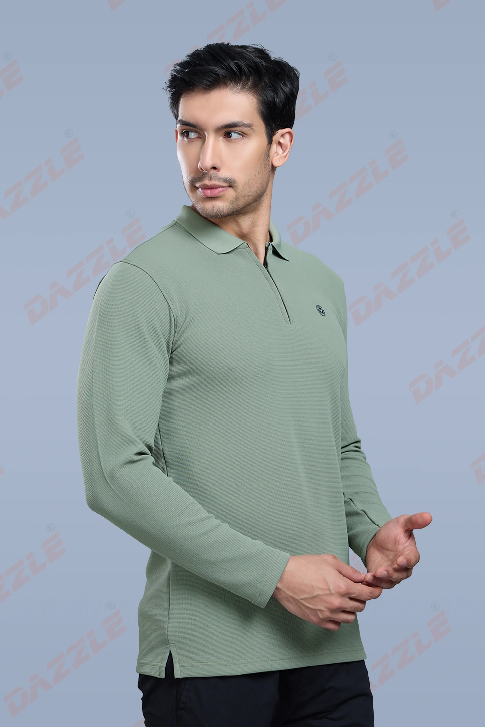 TANGY FULL SLEEVE TSHIRT - DUSTY OLIVE