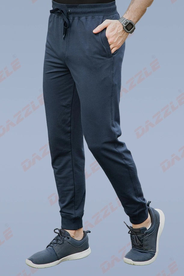 RICH COTTON JOGGER - BLUE GREY