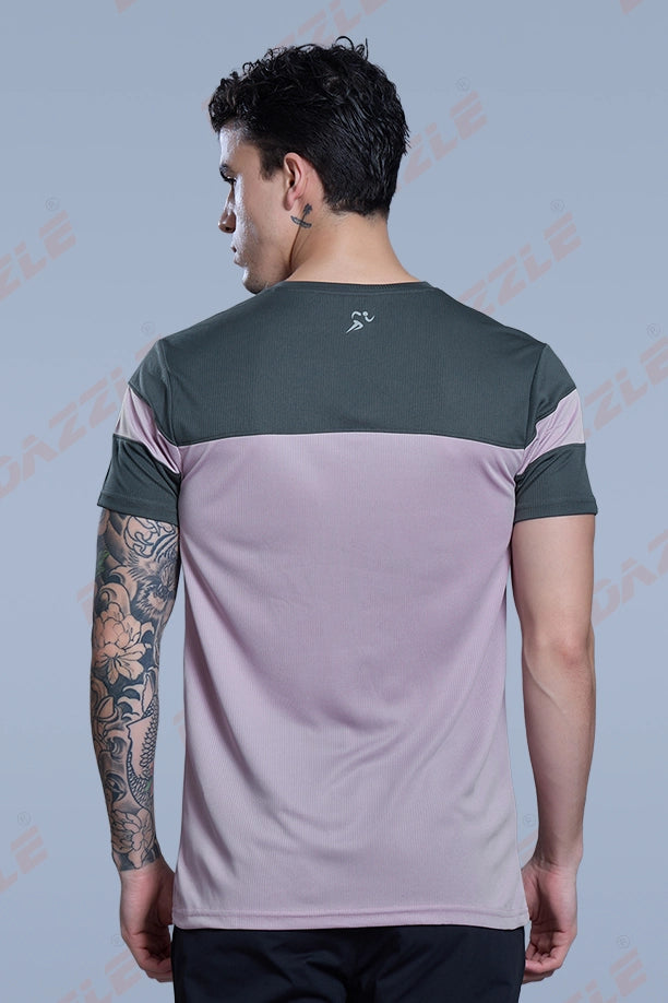 PRIDE ROUND NECK T-SHIRT - DARK GREY PURPLE