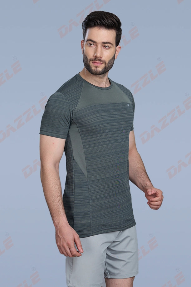 CRAZY FANCY ROUND NECK T-SHIRT - MEHANDI