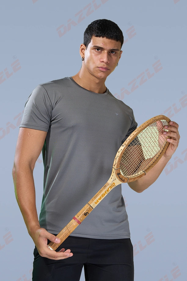 BUTTER LYCR R-NECK T-SHIRT - ZACHO GREY