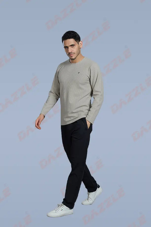 BOOST ROUND NECK FULL SLEEVE T SHIRT - OFF WHITE