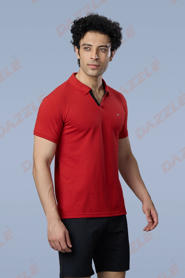 MATTY SLIM FIT T- SHIRT - BRICK RED