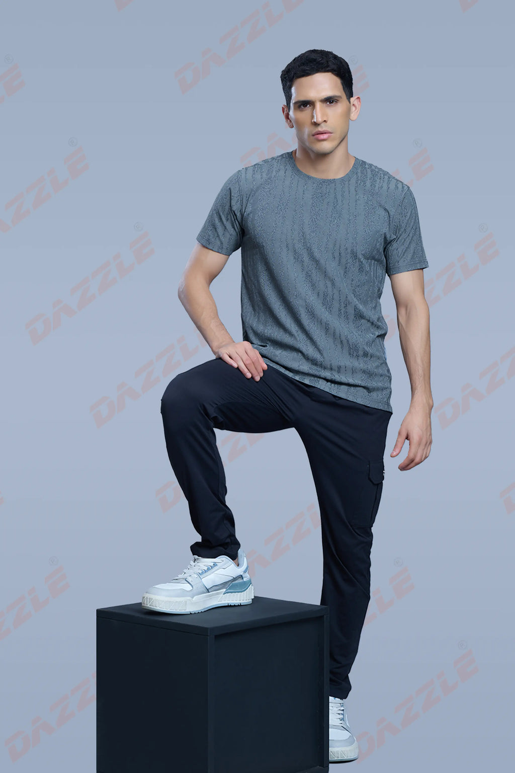 GRACE T SHIRT- BLUE GREY