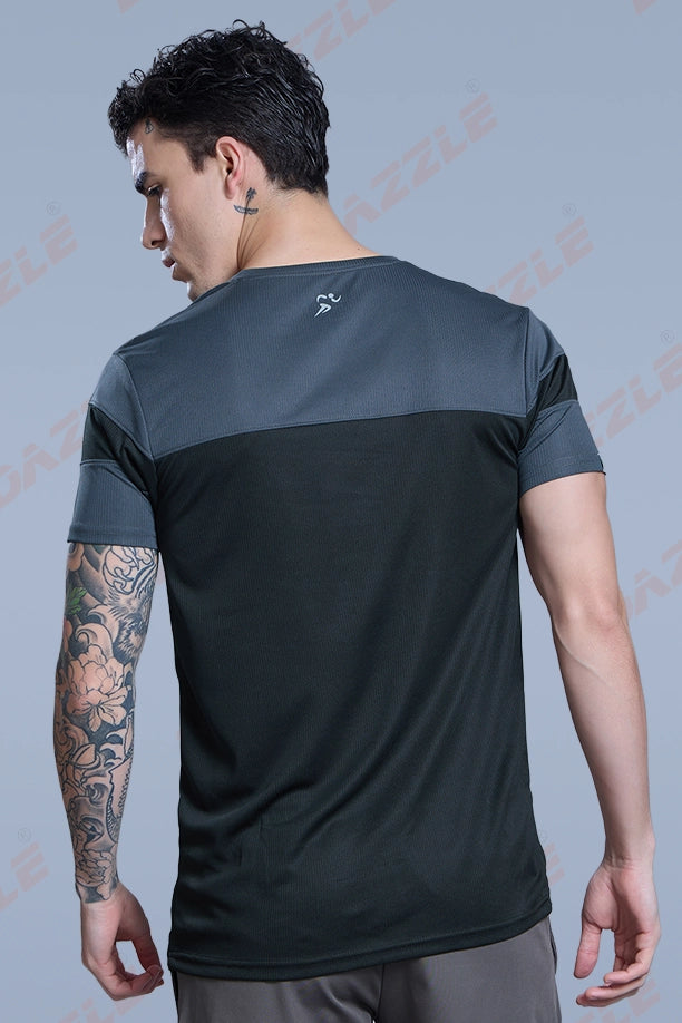 PRIDE ROUND NECK T-SHIRT - DARK GREY BLACK