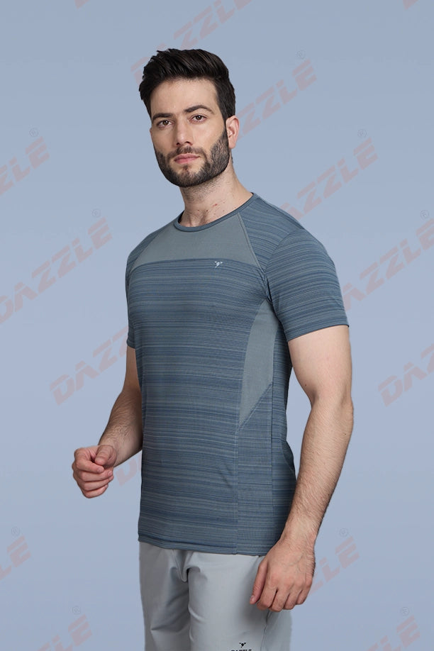 CRAZY FANCY ROUND NECK T-SHIRT -  DARK GREY