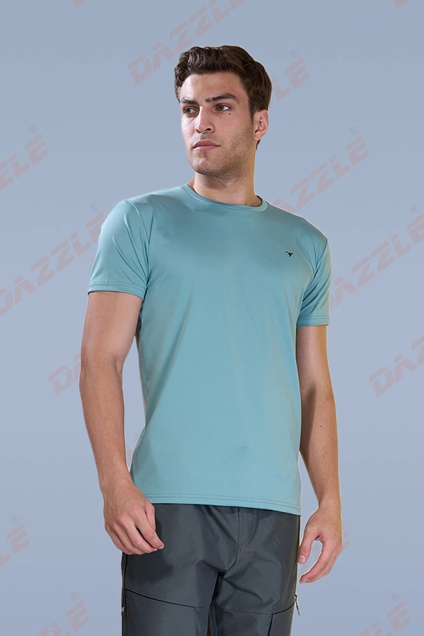 BUTTER LYCR R-NECK T-SHIRT - PISTA