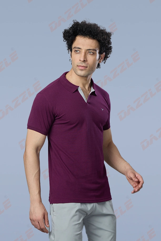 MATTY SLIM FIT T- SHIRT - ITALIAN PLUM