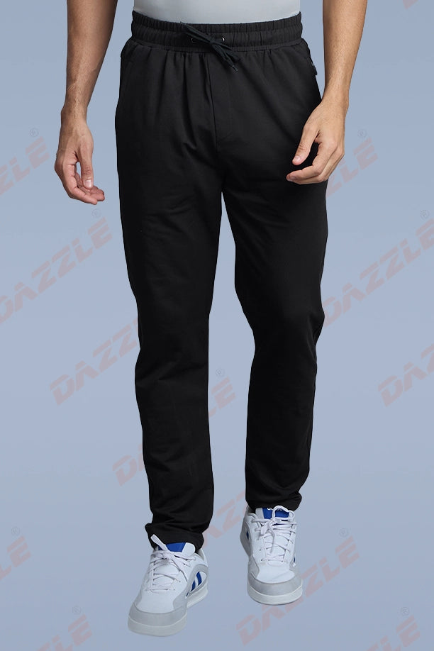 COTTON LYCRA TRACK - BLACK