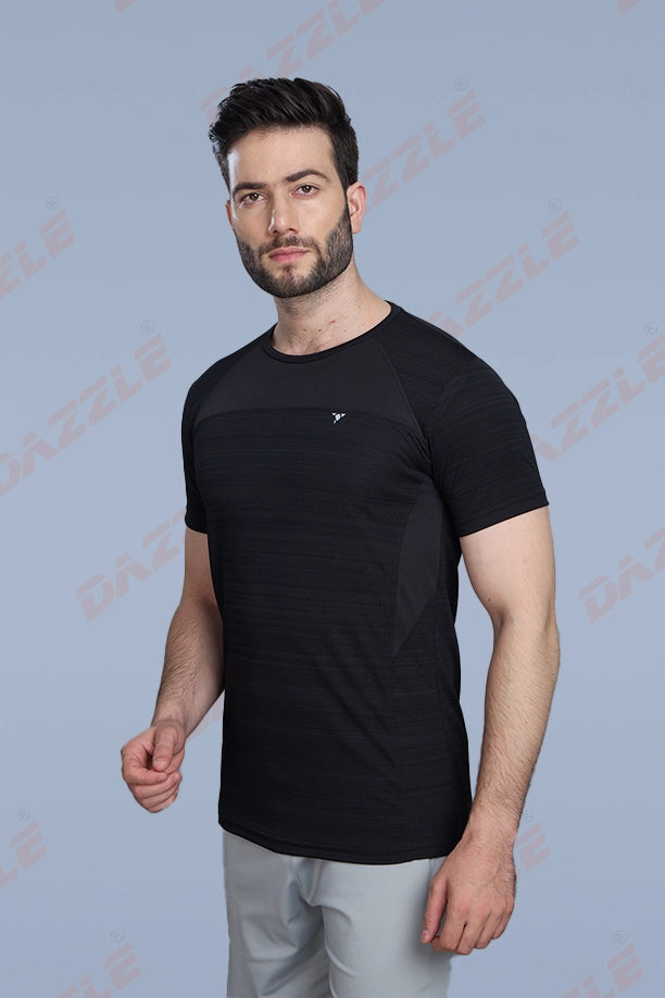 CRAZY FANCY ROUND NECK T-SHIRT - BLACK