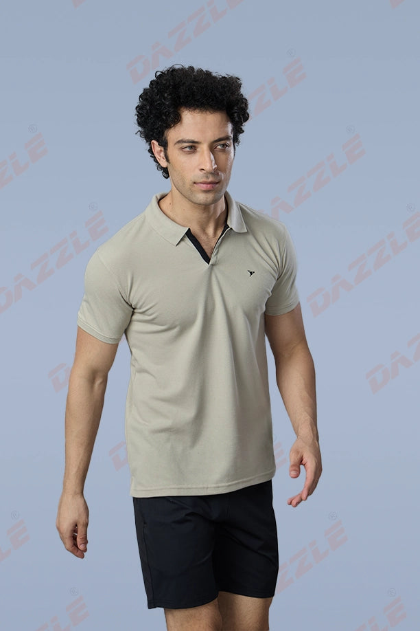 MATTY SLIM FIT T- SHIRT - LIGHT GREY