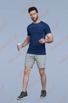 CRAZY FANCY ROUND NECK T-SHIRT - NAVY BLUE
