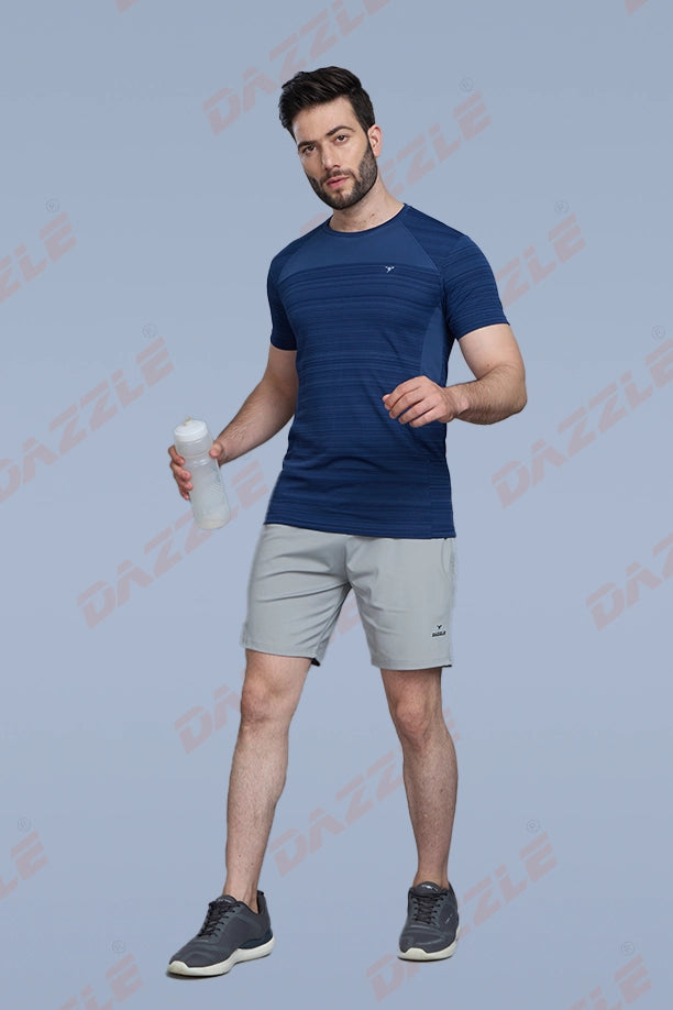 CRAZY FANCY ROUND NECK T-SHIRT - NAVY BLUE