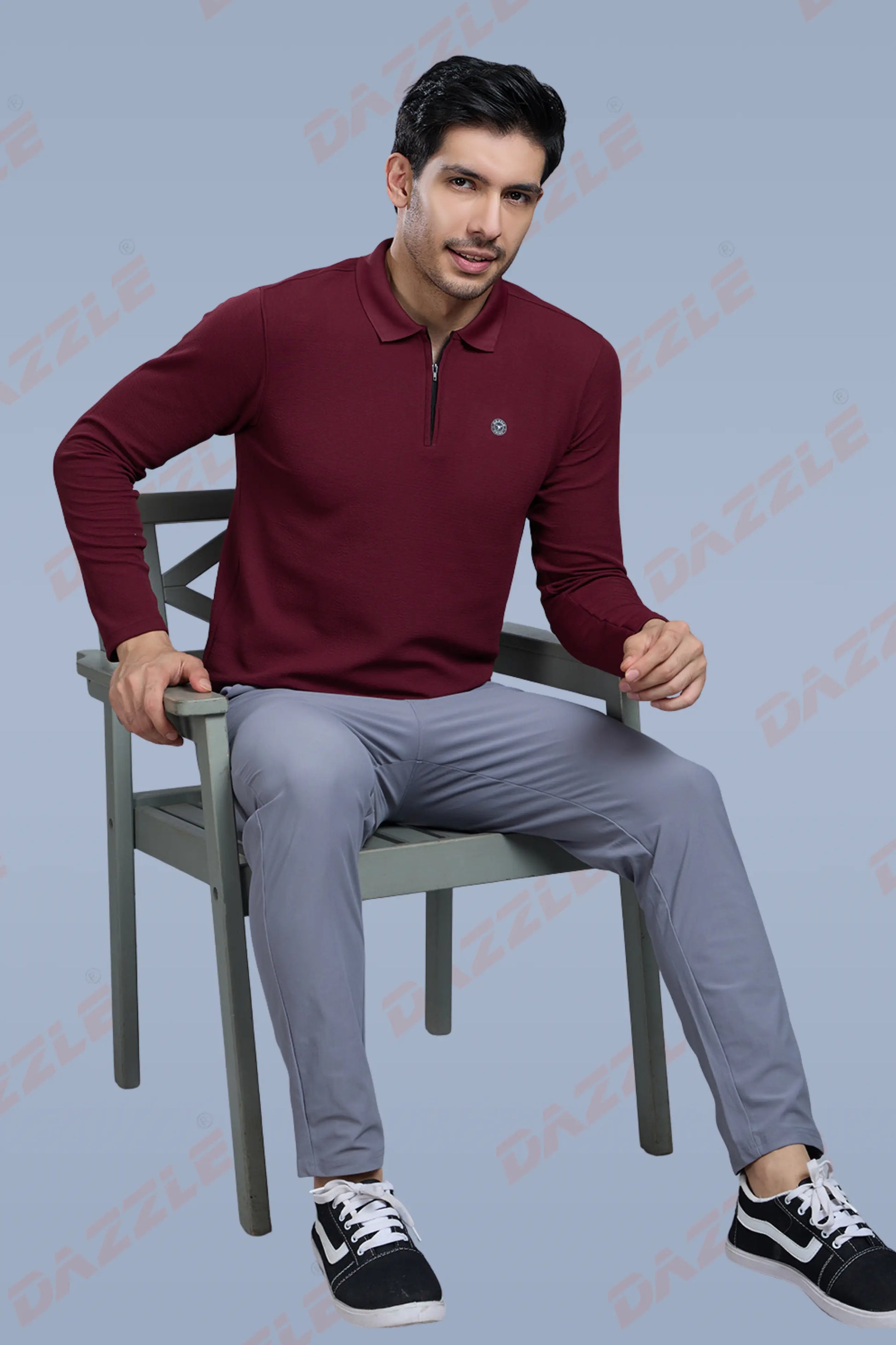 TANGY FULL SLEEVE TSHIRT - MAROON