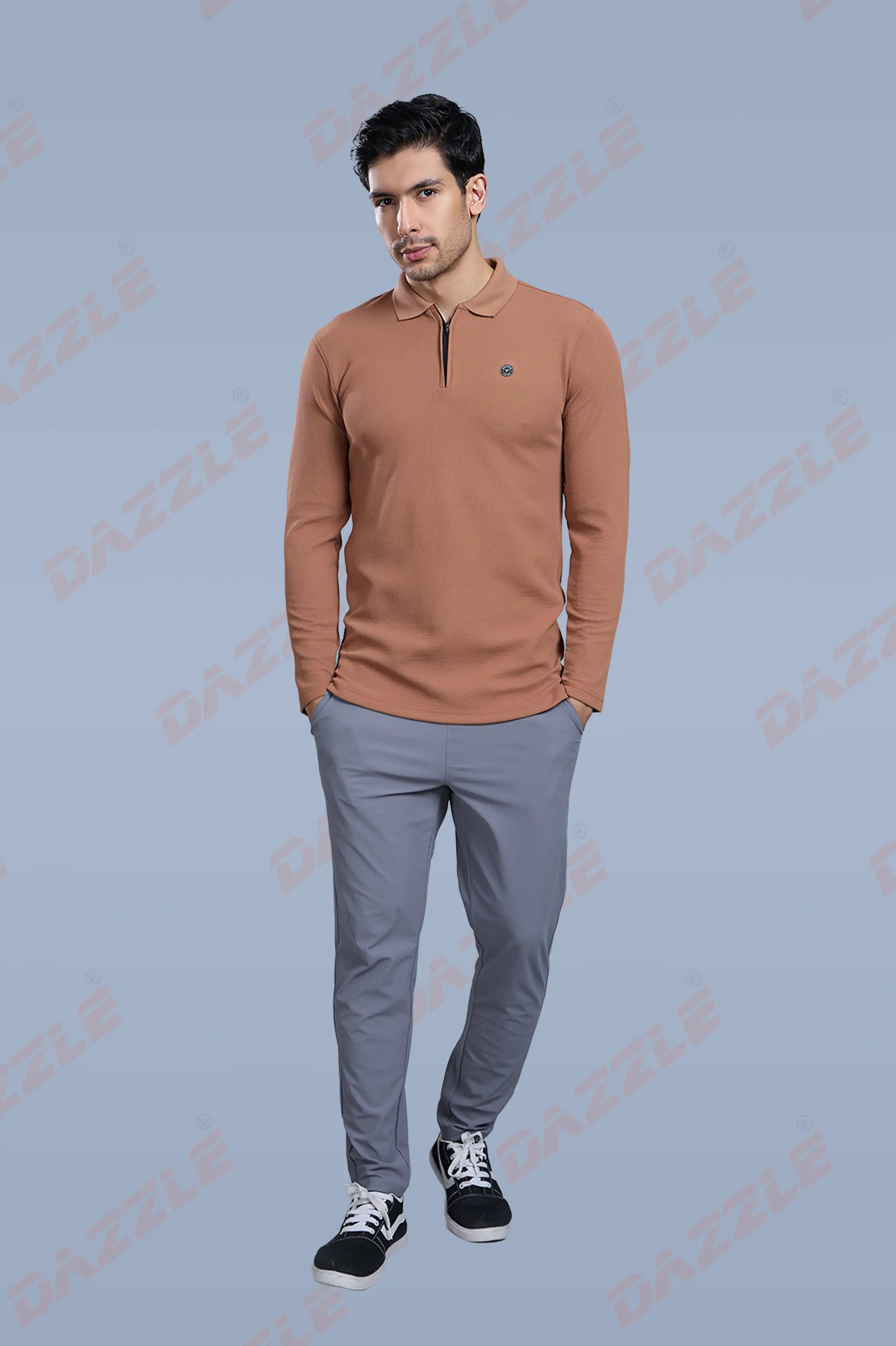 TANGY FULL SLEEVE TSHIRT - BROWN