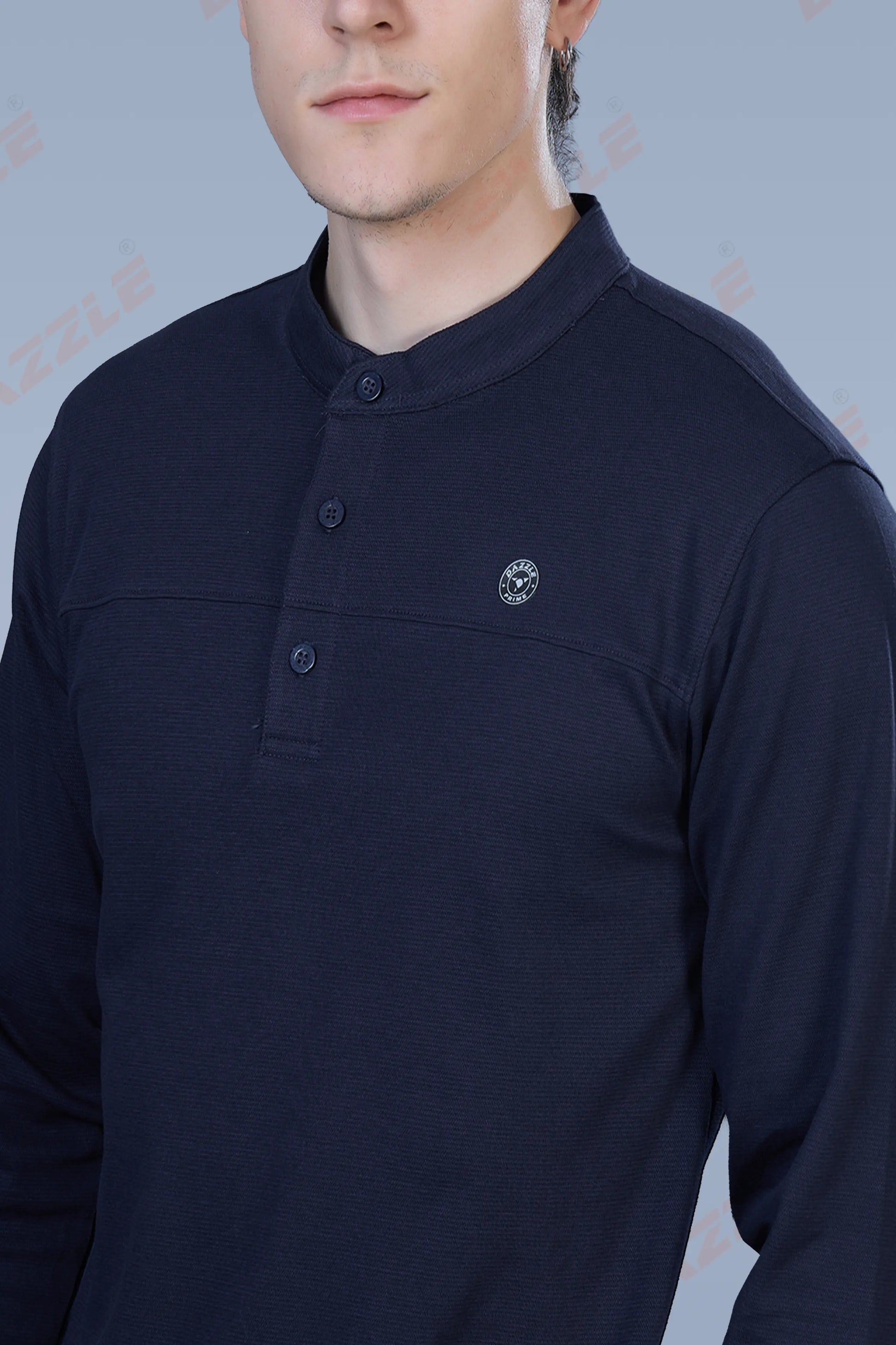 ATLAS FULL SLEEVES T-SHIRT - NAVY BLUE