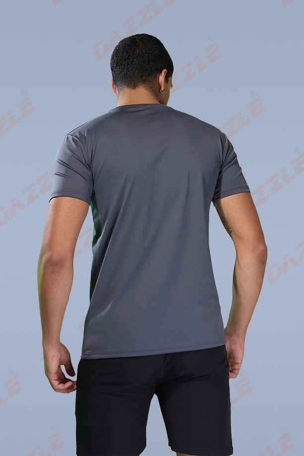 BUTTER LYCR R-NECK T-SHIRT - DARK GREY
