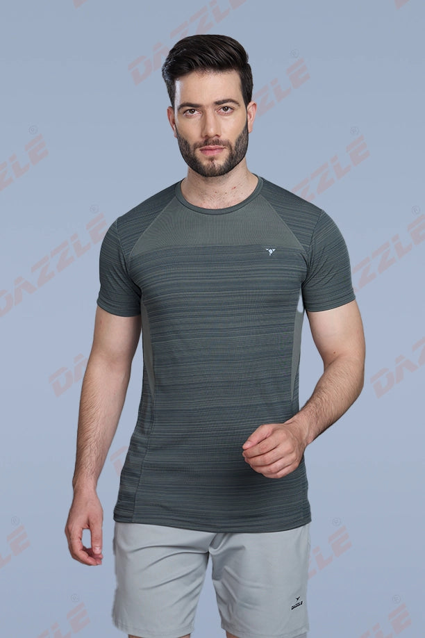 CRAZY FANCY ROUND NECK T-SHIRT - MEHANDI
