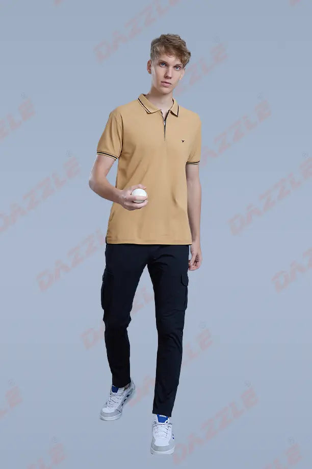 SLEEK T SHIRT- LIGHT BROWN