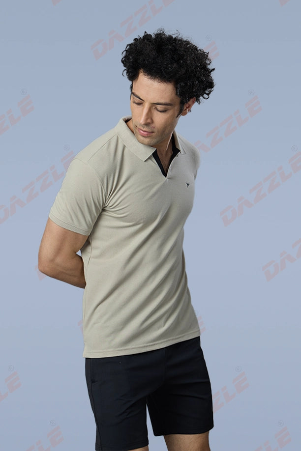 MATTY SLIM FIT T- SHIRT - LIGHT GREY