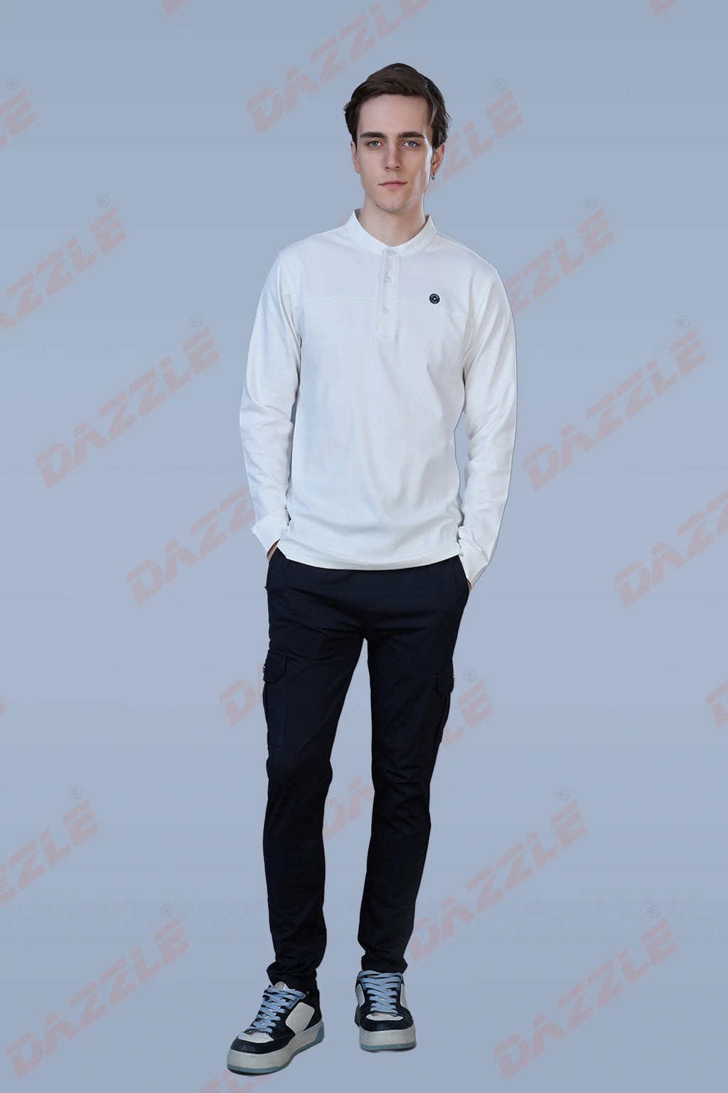 ATLAS FULL SLEEVES T-SHIRT - WHITE