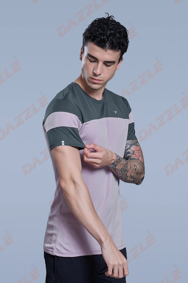 PRIDE ROUND NECK T-SHIRT - DARK GREY PURPLE