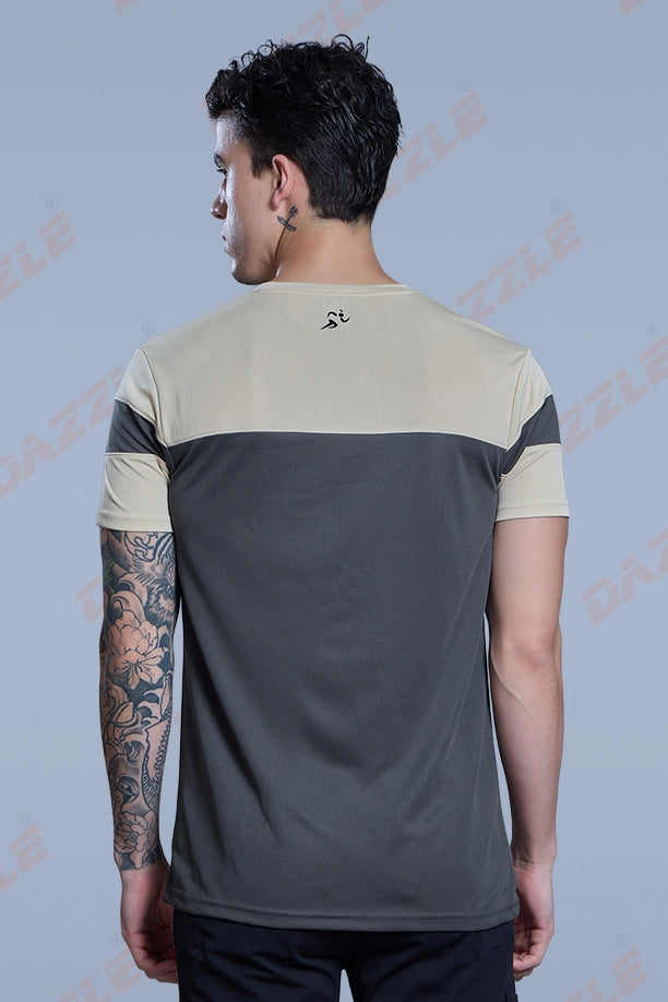 PRIDE ROUND NECK T-SHIRT - CREAM DARKGREY
