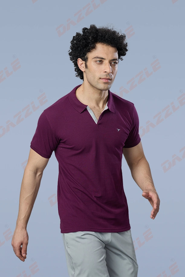 MATTY SLIM FIT T- SHIRT - ITALIAN PLUM