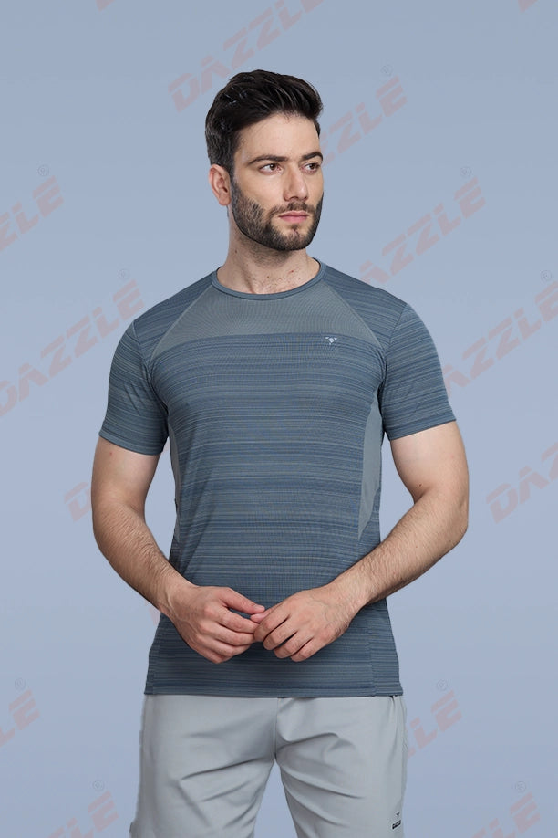 CRAZY FANCY ROUND NECK T-SHIRT -  DARK GREY