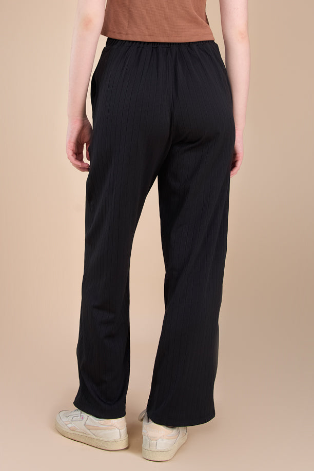 Women Textured Wide Leg Pants with COTEX