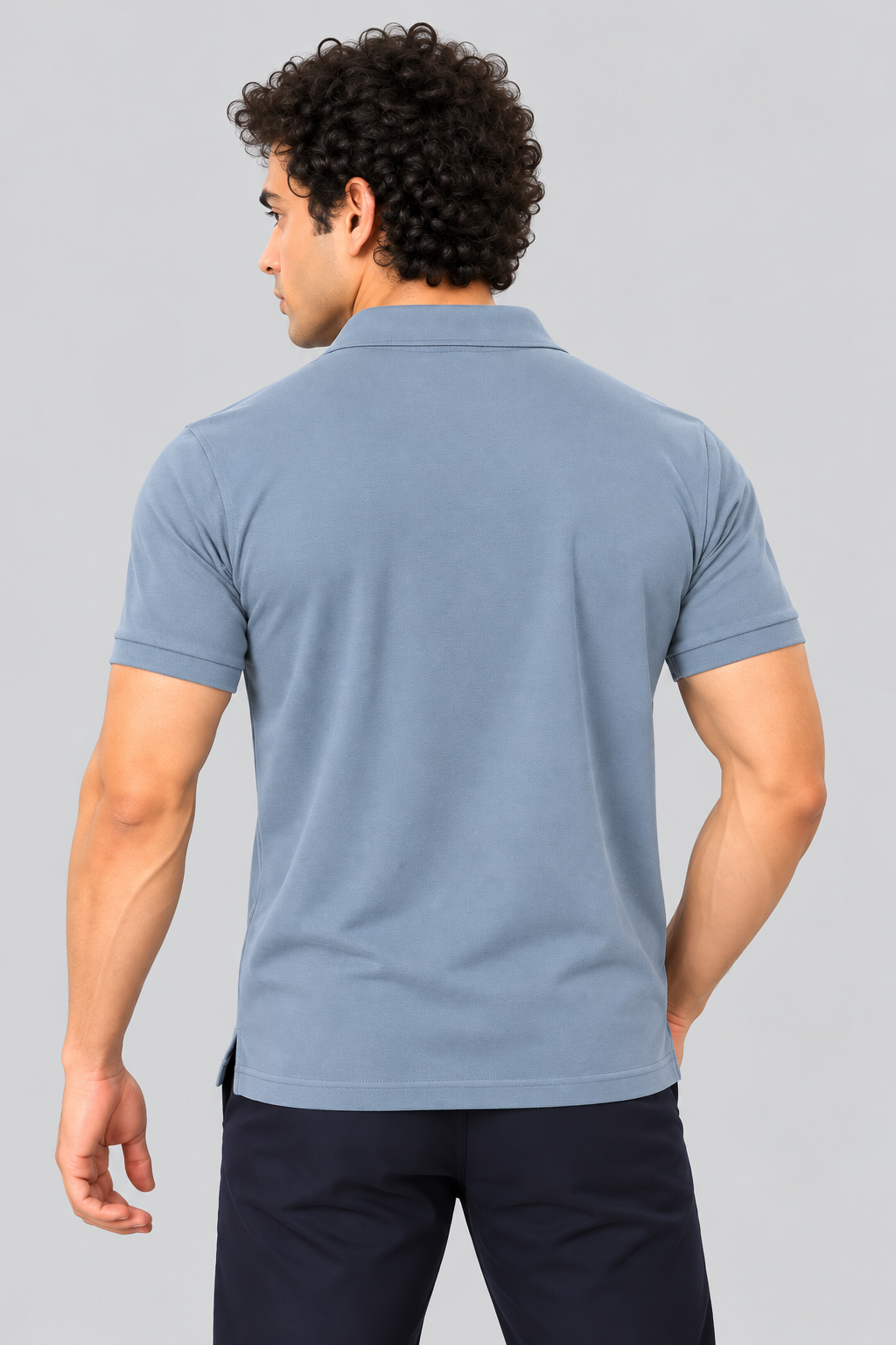 Men Slim Fit Polo T-Shirt with MATTY
