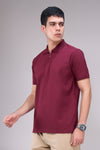 Men Cotton Blend Regular Fit Polo T-Shirt with Edge