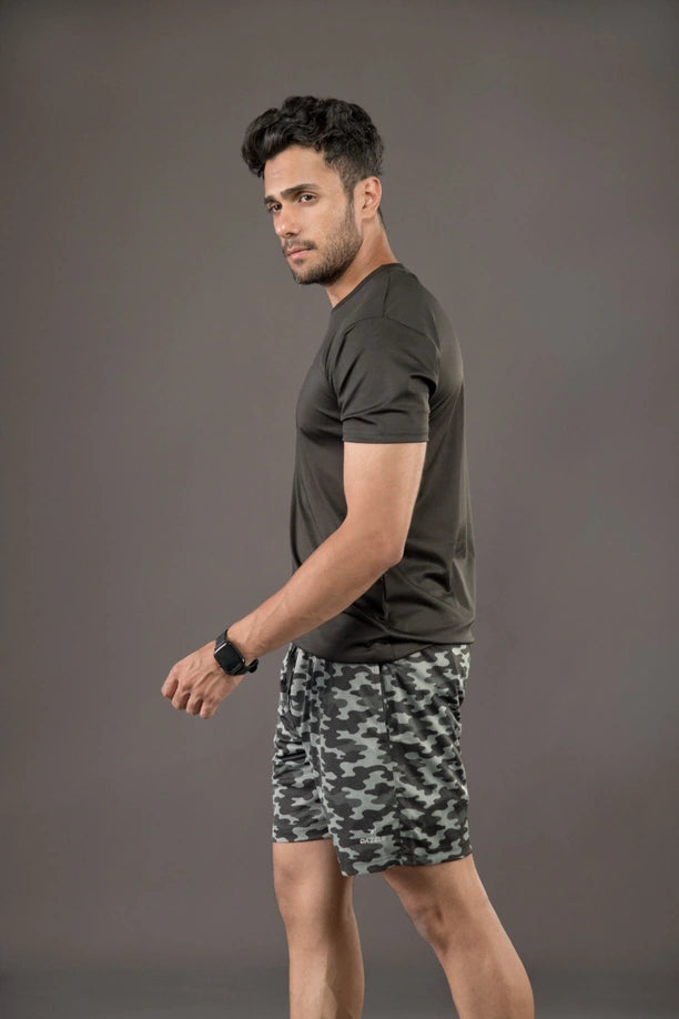 Men Printed Regular Fit Active Shorts with Funky