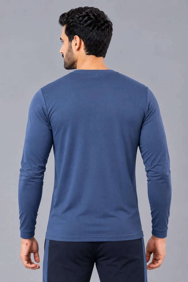 DRYFIT ROUND NECK FULL SLEEVE | BLUE