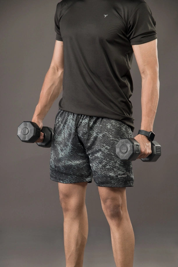 Men Printed Regular Fit Active Shorts with Funky