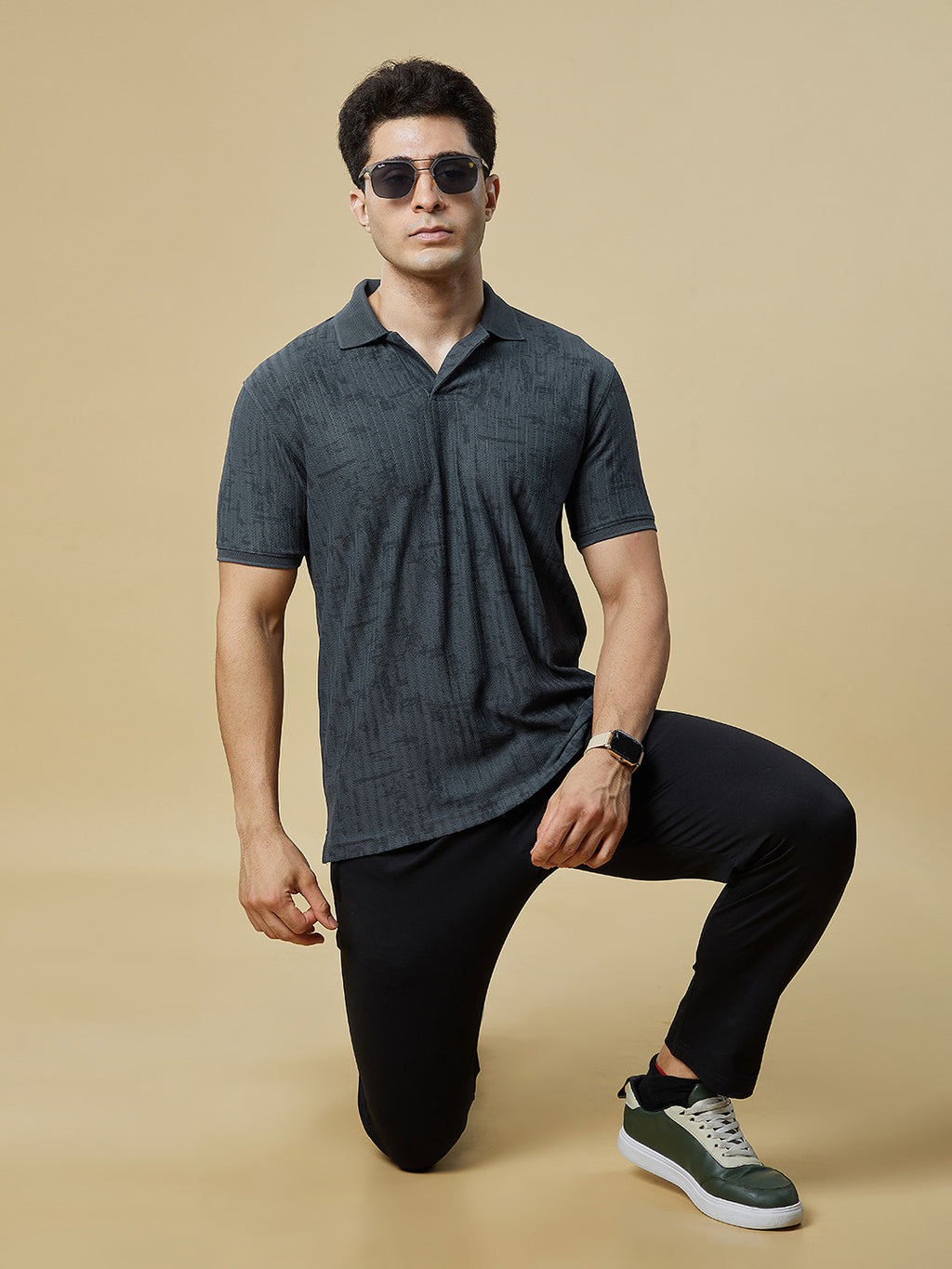 Men Regular Fit Polo T-Shirt with Supreme