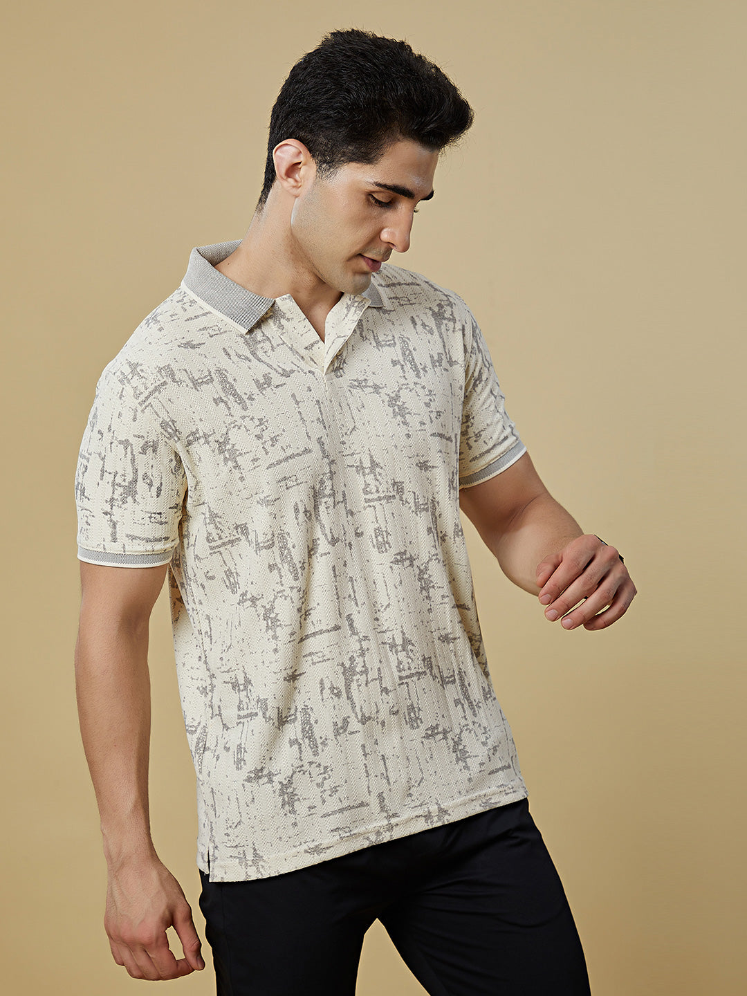 Men Regular Fit Polo T-Shirt with Supreme