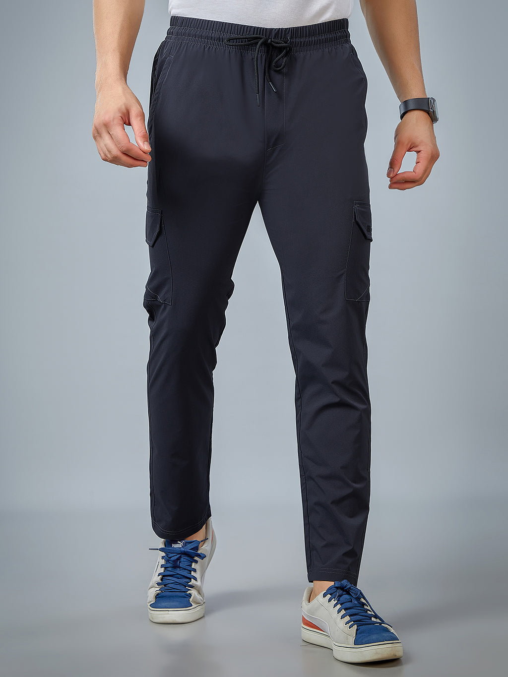 Men Regular Fit Cargo Pants with PILOT
