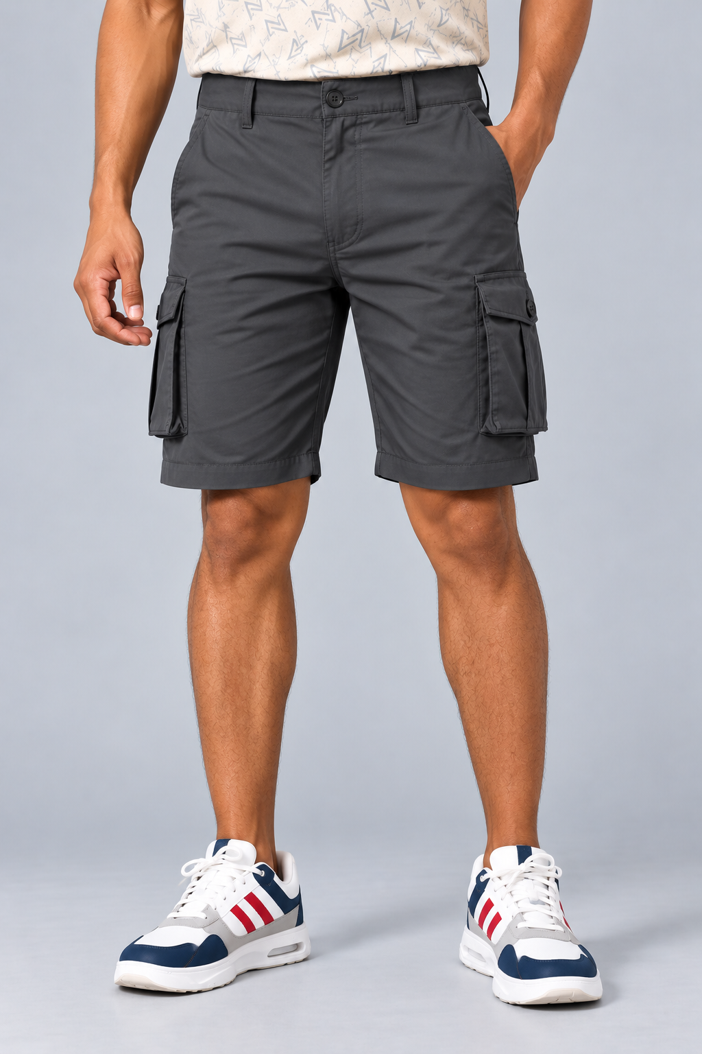Men Regular Fit Cargo Shorts